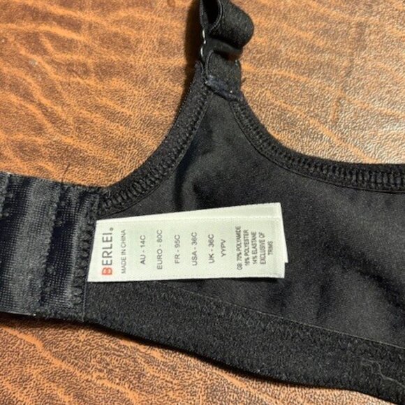 Berlei Sports Bra Size 36c Electrify Mesh Wired Bra - Black // set of 2 bras - Picture 9 of 9
